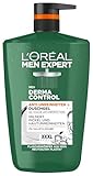 L'Oréal Men Expert XXXL Duschgel und Shampoo für Männer, Duschbad zur Reinigung von Körper, Haar und Gesicht, Herren Körperpflege für zu Unreinheiten neigende Haut, 1000ml Derma Control, 1 x 50 ml