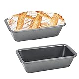 MUYAPAY Rechteckig Brotbackform,Kastenform 2er Set,Brotform Königskuchenform,für die Herstellung von Kuchentoast Kuchenform Toast Königskuchenform,15.6×8.6cm