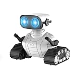 PQETBV Roboterspielzeug für Kinder, Wiederaufladbares Roboter Spielzeug, mit Musik und Interessanten Geräuschen für ab 3 4 5 6 7 8 9 10 Jahre Jungen und Mädchen Geschenk(Weiß)