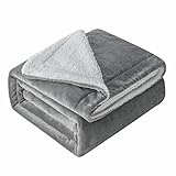 Mixibaby Hochwertige Wohndecken Kuscheldecken, extra Dicke warm Sofadecke/Couchdecke, Größe:150 cm x 200 cm, Farbe:Silber