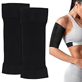 BESPORTBLE 2 Paare Kompression Arm Shaper Arm Ärmel Armlinge Lymphödem Armwärmer Schwarz Armstulpen Elastische Armstrumpf für Damen Mädchen Oberarm Gewichtsverlust