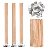 VABNEER 50 Stücke Docht für Kerzen Holz Kerze Docht Kerzen Dochte für Kerzenherstellung DIY Handwerk 13 x 130mm