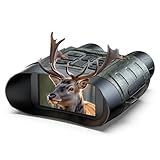 HOTPEAK Nachtsichtgerät, 112 MP 4K Nachtsichtgerät Jagd mit 12X Digitalzoom & 5000mAh Wiederaufladbares, 64GB TF-Karte, Infrarot-Sicht, 400m Reichweite, perfekt für Jagd, Camping & Sicherheit