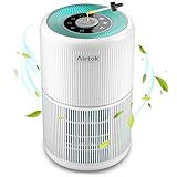 AIRTOK Luftreiniger mit Aromatherapie-Funktion, Luftreiniger Allergiker 4-Stufen-Luftfilter kann 99,97% Staub, Pollen und andere ultrafeine Partikel, H13 HEPA Air Purifier|3 Geschwindigkeitsstufen