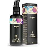 Satin Naturel Arganöl BIO kaltgepresst 100ml - 100% rein & natürlich - Arganöl Haare für Haarwachstum - Gegen trockene Kopfhaut - Haaröl trockenes Haar - Hair Growth Argan Oil