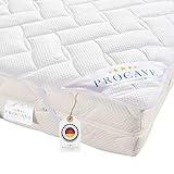 PROCAVE Matratzenauflage Lyocell-Tencel versteppt, Matratzenschoner mit 4-Eckgummis, Matratzen-Spannauflage 100% aus Deutschland, Matratzenschutz in 90x200 cm