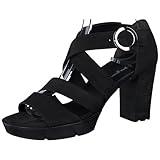 Paul Green Damen Plateau-Sandalette, Frauen Sandaletten,stilettos,offene Absatzschuhe,hoher Absatz,Sommerschuhe,Schwarz (BLACK),40 EU / 6.5 UK