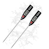 2 Stück Digitale Küchenthermometer, thermometer kochen mit langen Sonden, wasserthermometer, Thermometer zum Kochen Grillthermometer, für die Küche zum Backen, Babynahrung