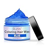 Temporäre Haarfarbe, 120g Haarfarbe Auswaschbar Hair Wax Color Haartone für Männer Frauen, Haarfärbemittel Wachs für DIY, Party, Cosplay, Halloween (Blau, 120g)