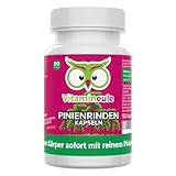 Pinienrindenextrakt Kapseln - 500 mg OPC - hochdosiert - 527 mg 25:1 Extrakt - Qualität aus Deutschland - ohne Zusätze - vegan - laborgeprüft - Vitamineule®