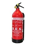 Feuerlöscher ABF 2 kg mit Halterung und Manometer BASIC ninux I Fettbrand-Löscher I Fettlöscher I Schaum-Löscher I Geeignet für Haushalt, Auto, Wohnmobil, LKW, Boot, Marine, Haushalt, Küche, Werkstatt