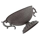 Toyvian Eisen Blumenurne mit Vintage Rostoptik Hoher Pflanzkübel mit Doppelgriffen Vielseitiger Blumentopf für Hydroponik Rustikaler Dekoartikel für Garten Tisch und Hochzeit