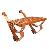 DAPRONA Laufrost Set für gewellte Dachziegel 40cm, Dachtritte für Schornsteinfeger Ziegelrot, inkl. Montagematerial für sichere Dachbegehung