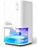 Luftentfeuchter 1200ML,Heelay® Luftentfeuchter Elektrisch Entfeuchter Energiesparend,Tragbar,Ultra Leise,Auto Abschaltung,7 Farbiges Licht,Raumentfeuchter Dehumidifier für Schlafzimmer,Bad,Home