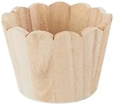 Artemio VIVA05 Übertopf, Holz, Beige, 11 x 5 x 11 cm