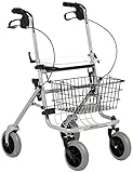 MEYRA Ideal Rollator - Modern, Silber - Aluminium - Erwachsener - 11.9 kg, 130 kg Belastbarkeit, Faltbar, 79-97 cm Griffhöhe, 59x57 cm, 27x59x85 cm Faltmaß