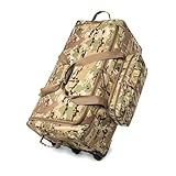 Mountain Land Reisetasche mit Rollen, 120 l, für Damen und Herren, extra groß, militärische taktische Einsatztasche, Camouflage, Seesäcke