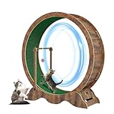 Hodeffior Katzenlaufrad, 115 cm Laufrad für Katzen mit abnehmbarem Teppichboden, Sicherheitsschloss & Spielball, Fitness-Gerät zur Gewichtskontrolle für Kleine, Mittelgroße und Große Katzen