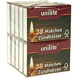 Unilite Zündhölzer/Streichhölzer im 10er Pack a 38st (1 x...