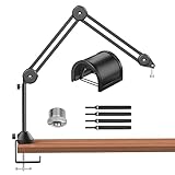 Blauer Yeti Mikrofon Arm, TONOR Mic Microfono Ständer mit Extragroßer Popschutz 3/8' bis 5/8' Adapter für HyperX Shure Rode Razer Elgato, perfekt für Gaming/Podcasts/Streaming/Home Office/Aufnahme T50