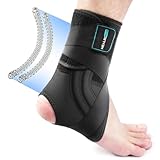 Healrecux Sprunggelenkbandage Knöchelbandage für Damen und Herren, Einstellbares Fußbandage mit Abnehmbarem Stabilisator, Sprunggelenk Fußbandage für Laufen, Volleyball, Sport - M