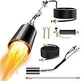 Propan-Fackel-Unkrautbrenner-Set, robuster 4000F Hochleistungs-Flammenwerfer für Jäten, Dachdecker und Schneeschmelzen, ergonomischer Griff, selbstlgnitierend – Tragbarer Gas-Unkrautvernichter für