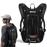 SPGOOD Fahrradrucksack 20L/25L/30L (9 Farben)-Wasserdichter Ultraleicht-für Damen & Herren Multifunktionaler-mit Regenschutzkappe/Helmabdeckung Rucksäcke MTB Mountainbike (Schwarz, 25L)