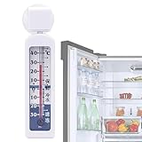 Refrigerator Temperature Gauge - Temperature Monitor Freezer Thermograph, Fridge Temperature Gauges, Clear Display Temperature Thermograph, Hangable Refrigerator Thermograph for Extreme Temperature Ra