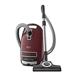 Miele Complete C3 Cat & Dog – Bodenstaubsauger mit Beutel, Power Efficiency Motor, Turbobürste für Tierhaare, Geruchsfilter und Active AirClean Filter – 890W, 4500ml,28.4 x 49.6 x 22.7 cm,Brombeerrot