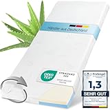 maxVitalis Viskoelastischer Matratzen-Topper 90 x 200 cm, Orthopädische MemoryFoam Komfort Matratzenauflage, Viscoauflage, Wendefunktion mit 2 Härtegraden, inkl. Aloe Vera Bezug