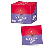 I LOVE Milka 10 x 110g, Pralinen aus zarter Alpenmilch Schokolade gefüllt mit Haselnusscrème