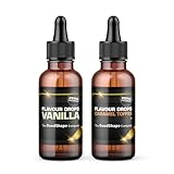 Flavour Drops zuckerfrei Set 2x 50 ml - Vanille & Karamell-Toffee | Geschmackstropfen OHNE KALORIEN zum Süßen mit Pipette | vegan | Für Naturjoghurt, Porridge oder Quark