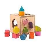 Luwecf Geometrische Formsortierbox, Spielzeugset für Kleinkinder mit Formerkennung, Farbe