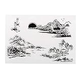 Transparente Silikon-Gummi-Stempelbogen für Bastelarbeiten, Scrapbooking, Fotoalbum, Dekoration, Querformat, 16 x 11 cm, kreative und exquisite Verarbeitung, clevere Behandlung, 5 Stile