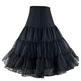 RULTA 50er Jahre Frauen Retro Petticoat Unterrock Vintage A-Linie Crinoline Halb Slips Rockabilly Tutu Rock