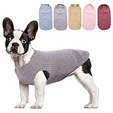 Hjumarayan Hundepullover Kleine Hunde - Dünn Hunde Pullover Waschbar Hundepulli Elastisch Pullover Hund Gestreifte Hunde Shirt Hunde Pullis für Chihuahua Yorkshire Terrier (Grau XXS)