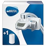 BRITA Wasserfilter für Wasserhahn ON TAP Pro V-MF inkl. 1 Filterkartusche (600l) - reduziert 99,99% Bakterien, Chlor, Mikroplastik und schwere Metalle / digitales LCD Display zeigt Restkapazität