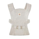 Ergobaby Aerloom Babytrage für Neugeborene bis zum Kleinkind, 3-Positionen Ergonomische Babybauchtrage Rückentrage Baby-Tragetasche aus Formaknit Material, Sand