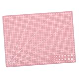 NUOBESTY Rücken schneiden kunststoffmatte papierbasteln Schneidematte für DIY-Kunstwerke Gravur Kunstmatte Rotationsschneidematte doppelseitige Matte Schneidematten aus Kunststoff Rosa