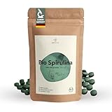 BIONUTRA® Bio Spirulina Tabletten 1000 x 250 mg, rückstandskontrolliert, nach EU-ÖKO-Standard hergestellt, vegan, laktose- & glutenfrei, ohne Zusätze, Spirulina Presslinge Bio