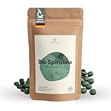 BIO Spirulina Tabletten 1000 x 250 mg, rückstandskontrolliert, nach EU-ÖKO-Standard hergestellt, vegan, laktose- & glutenfrei, ohne Zusätze, Spirulina Presslinge Bio, BIONUTRA®