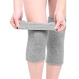 FakeFace Kniewärmer für Damen Herren Rutschfest Winter Warm Knieschoner Elastisch Knieschützer Doppelschicht Beinwärmer Knie-Wärmer Thermische Kniekompression Ärmel für Fußball Tanzen Yoga Sport