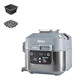 Ninja Speedi Multikocher, 5,7L, 10-in-1 Multicooker, Airfryer Heißluftfritteuse, Slow Cooker Langsamkochen, Geschenk für Männer/Frauen, Meersalzgrau ON400EU