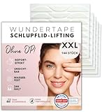 WUNDERTAPE Schlupflider Stripes Schlupflid Tape Streifen zum Augenlid-Lifting ohne OP (wasserfest, unsichtbar,24h halt, eyelid tape) Augenlid stripes unsichtbar (144 x XXL)