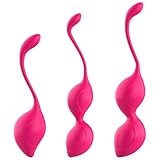 Allmay Liebeskugeln Beckenboden Trainingskugeln, Allmay Silikon Kegel Balls 3er Set Beckenbodentraining, Beckenbodentrainer Vaginalmuskulatur Training, Blasenkontrolle, Sextraining Sexspielzeug für F