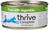 thrive Katze Complete - 100% Katzenvollnahrung Tunfisch & Gemüse (12-er Pack)