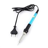 Fafeicy 60W Einstellbare Temperatur Lötkit mit 5 Spitzen 392 ° F-842 ° F Für Elektronikreparatur DIY Crafts Blue Black 19cm 7,5 Zoll