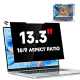 Magnetischer Laptop Blickschutzfolie 13.3 Zoll Seitenverhältnis 16:9, Anti Spy Blaulicht Blendfrei Sichtschutzfolie für Lenovo HP Dell Acer Asus, Abnehmbarer 13' Sichtschutzfilter
