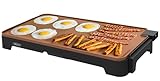 BELLA XL Keramik-Titan-Elektrogrillplatte, bereitet 15 Eier auf einmal zu, Healthy-Eco-Antihaftbeschichtung, mühelos zu reinigen, große versenkbare Kochfläche, 30,5 x 56 cm, Kupfer/Schwarz