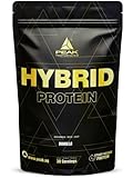 PEAK Hybrid Protein - 900g Geschmack Vanilla I 30 Portionen I Mehrkomponentenprotein aus Milchprotein Konzentrat, Whey Isolat & Ei-Protein I kontinuierliche Aminosäureversorgung I Muskelaufbau